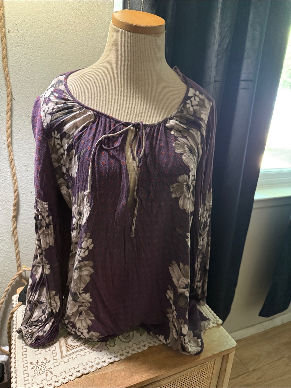 Free People Romper Purple Floral